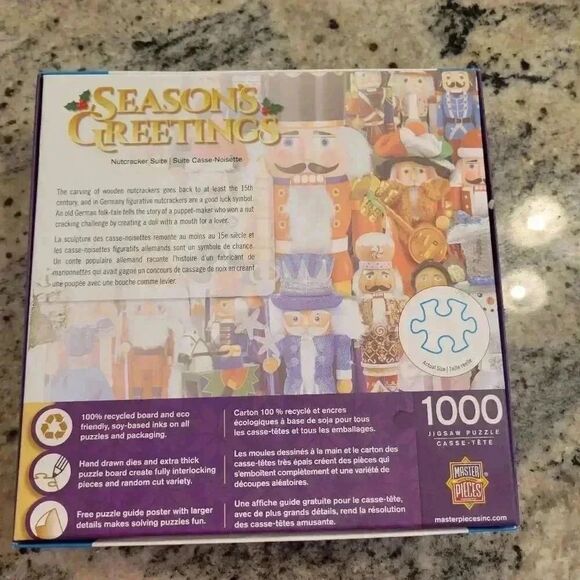 Master Pieces Seasons Greetings Nutcrackers 1000 pc Jigsaw Puzzle - Picture 5 of 7